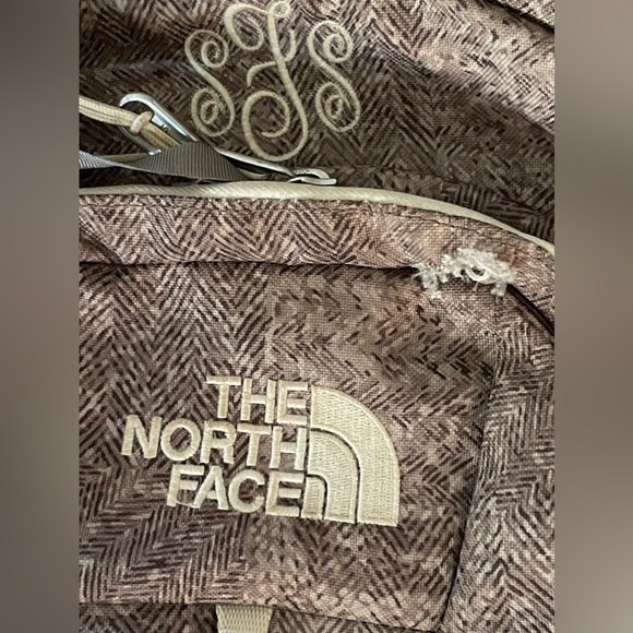 The North Face Vault Backpack Daypack Outer Pocket Unisex Biege Brown/hiking - Picture 3 of 11